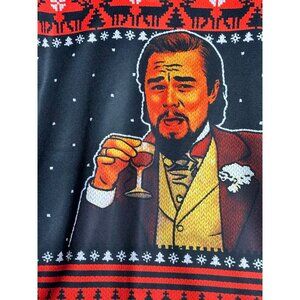 American AF Christmas DiCaprio Meme Sweater Sweatshirt Mens Large